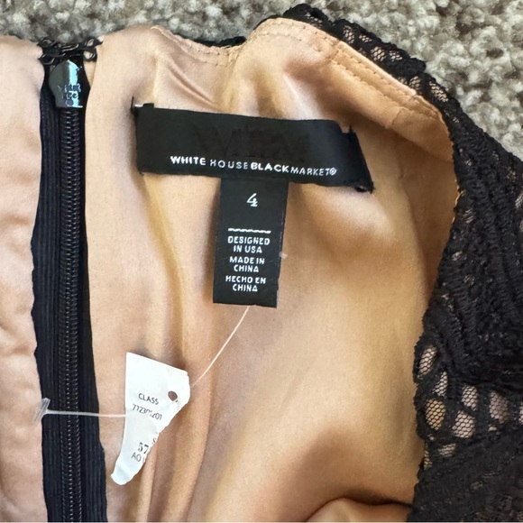 WHITE HOUSE BLACK MARKET BLACK LACE PENCIL SKIRT NWT SIZE 4 - Picture 11 of 12